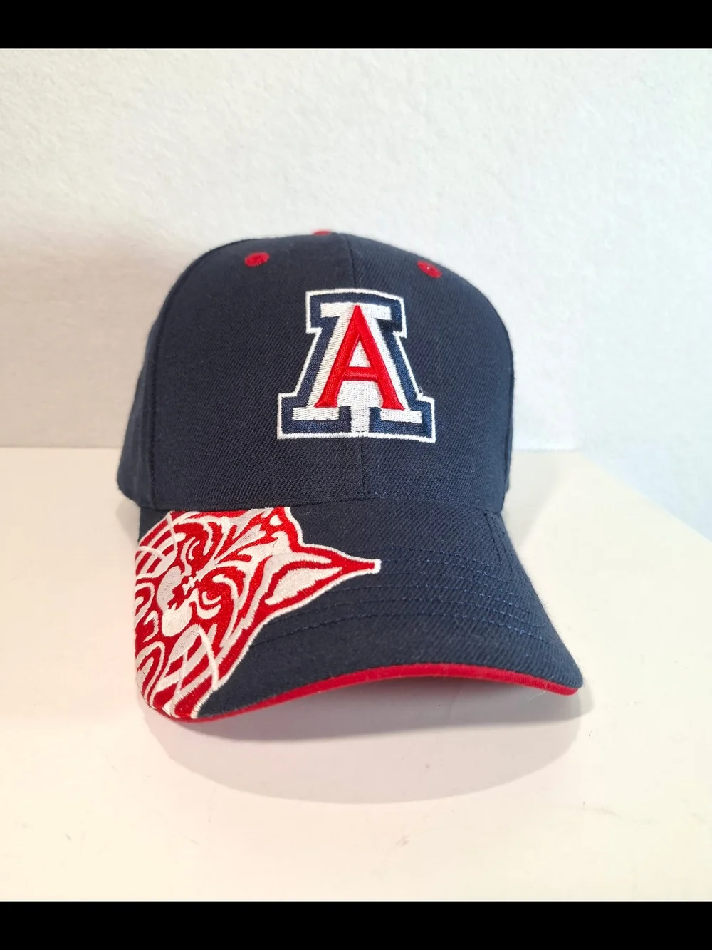 Top of the World Navy and Red Arizona A Logo Baseball Cap